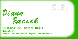 diana racsek business card